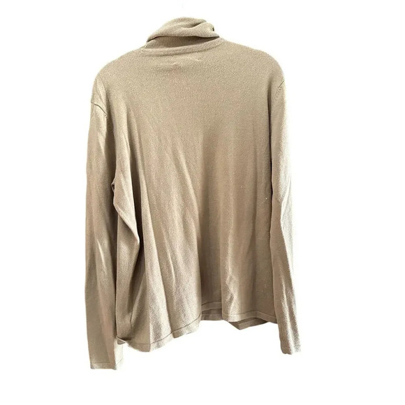 Lauren Ralph Lauren Beige Knit merino wool Turtleneck Pullover Sweater Size XL - Picture 5 of 8